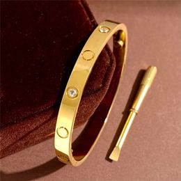 Bracelets lettre bracelet bracelet vis titane acier manchette vis bracelets pour femmes designers de luxe tournevis bracelets de créateurs bijoux pour hommes Q1 haute qualité A