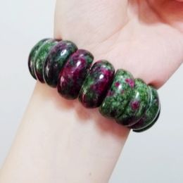Bracelets lii ji bracelet rose vert anyolites colorites bracelet déclaration bracelet femmes bijoux cadeau 18cm