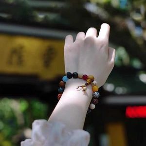 Pulseras Pulsera de dieciocho semillas del templo Lingyin, cuentas de Buda con múltiples tesoros, oficina de logística, Xingyue Bodhi, cuerda de Hangzhou, mano femenina