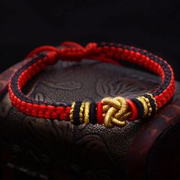 Bracelets LKO nouvelle arrivée Bracelet tricoté à la main chance noeud chinois pour homme et femme Bracelet Style National Thai main corde livraison gratuite