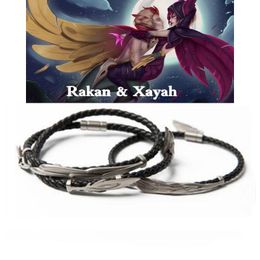 Bracelets LoL bijoux Rakan et Xayah Bracelet S925 argent charme femmes hommes bracelets saint valentin cadeau de noël gratuit obtenir cadeau