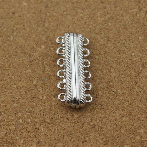 Pulseras Louleur 10 unids/lote 13*30mm cierres magnéticos de acero inoxidable para pulsera de cordón de cuero conectores tapas finales para fabricación de joyas Diy