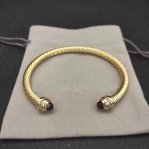 Armbanden luxe armband kabel armbanden DY pulsera designer sieraden dames heren zilver goud Parelkop X-vormige manchet Armband david Y jewelr