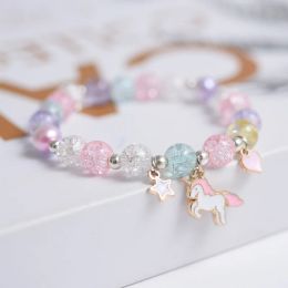 Bracelets Makersland Cute Popcorn Perles Bracelet Friendship Glass Bracelets For Girls Star Moon Cloud Flower Jewelry Accessoires en gros