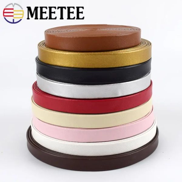 Bracelets Meetee 10m 530mm cordons en cuir Pu ourlet ruban doux bijoux décoration cacher corde bricolage bracelet sacs vêtements bord accessoires