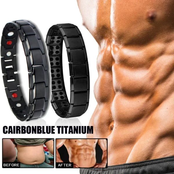 Bracelets Men Corps Slimming Perte Perte Bracelet Antifatige Guérison Hématite Perle Stretch Bracet Thérapie Bracelets Bracelets