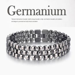 Armbanden Mesinya 99,9999% Germanium kralen Titanium Energiearmband Gezonde therapiearmband voor mannen Vrouwen Gereedschap Cadeau Sieradendoos inbegrepen