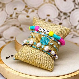 Armbanden Miyuki Armband Zoetwater Parel Dames Sieraden VSCO Girl Beads Letter Armband
