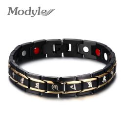 Bracelets Modyle nouveaux Bracelets de santé pour hommes Bracelets magnétiques H puissance en acier inoxydable bijoux de charme pour homme