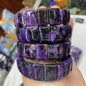 Bracelets Natural Charoite Stone Beads Bracelet Gemstone Jewelry Bangle for Woman for Gift Wholesale!