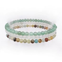 Bracelets Natural Stone Bead Bangle Women Girls Girls Yoga Bracelet Sets Jewelry1818.5 cm Amazonite Aventurine Agates # 9