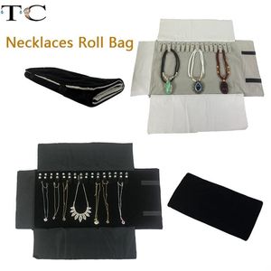 Bolsa de almacenamiento de collares para pulseras, bolsa organizadora en rollo de nailon para joyería, soporte de exhibición para pulsera Veet, bolsa de negocios para joyería