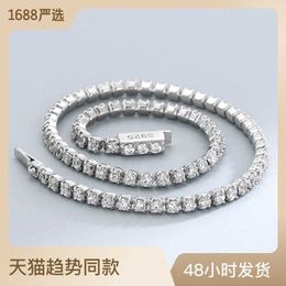 Bracelets Nuevos accesorios Collares S925 Sterling Silver Diamond de 2 mm Cirón Romano Temperamento de moda de verano Men Light Luxury Pulsera
