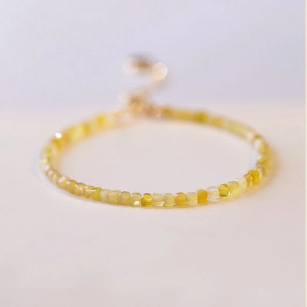 Bracelets Nouveau arrivée 2 mm Slim Naturel Yellow Opal Perles Bouglets pour femmes Lody Lucky Wealth Bijoux ACCESSOIRES YBR667