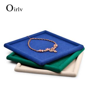 Bracelets Oir Bijoux Plateau Veet Ring Collier Afficher Stand Greenblue Jewelry Organizer Bray Bracelet Afficher le support