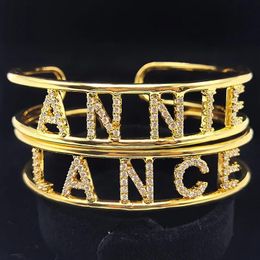 Bracelets Bracelet personnalisé nom bracelets à main avec lettres nom de bracelet réglable avec bracelets à main pour femmes pour bijoux personnalisés