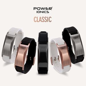 Armbanden Power ionics antifatigue siliconen Titanium ionen balans toermalijn germanium bedels armband polsbandje armbanden Gratis belettering