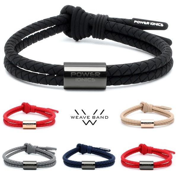 Bracelets Power Ionics WEAVE BAND unisexe, étanche, Ions et Germanium, sport, mode, cadeaux de lettrage gratuits