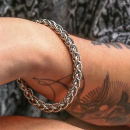 Bracelets Salircon charme Steampunk épais croix chaîne Bracelet hommes mode couleur argent esthétique exagéré Bracelet bijoux cadeau