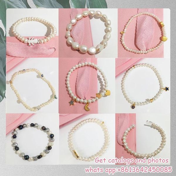 Pulseras Estilo Oso Español Pulseras de Perlas Joyería Real Serie 100% Sterling Sier Necesita Catálogo Envío al por mayor gratuito