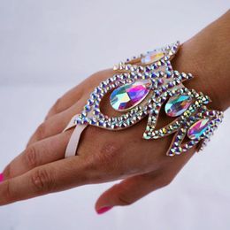 Pulseras Stonefans Rhinestone Drop Finger Pulsera Cadenas para mujeres Envío gratis Accesorios de lujo Declaración Danza del vientre Joyería para la cabeza