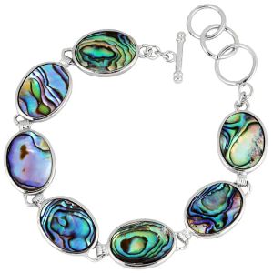 Armbanden SUNYIK Natuurlijke Ovale Vorm Abalone Shell Armband 18KGP Charms Vrouwen Sieraden