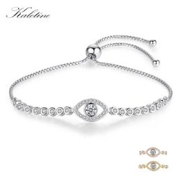 Bracelets Tennis Bracelets pour femmes Lucky Evil Eye 925 Sterling Silver Bracelet Men Jewelry Boho Ajustement Box Chain 10 "Meilleur ami