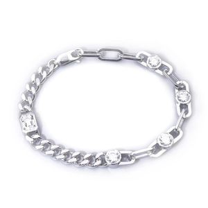 Armbanden Tianyu Gems 5x7mm EmeraldRound Cut Moissnaite Cubaanse stijl armband Sterling Zilver 925 18K vergulde kettingarmbanden Sieraden