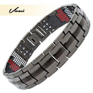 Pulseras Vivari Pulsera magnética de titanio Pulsera para hombre 4 en uno Ion negativo Germanio Infrarrojo Moda Charm Pulsera Joyería Muñeca