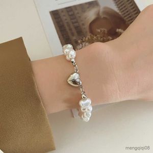 Bracelets Blanc Bracelet synthétique pour femme Coeur Couple Mode Bijoux Cadeau Amoureux R230614