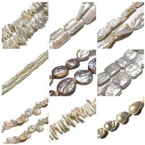 Bracelets en perles baroques naturelles Aaa 100%, perles irrégulières pour la fabrication de bijoux, collier, boucles d'oreilles, vente en gros