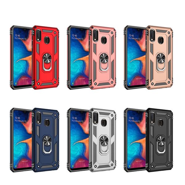 Soporte Fundas de teléfono con armadura a prueba de golpes para Samsung A20 A30 A40 A50 A51 A10 M30 M01 A21S M31S M51 A32 A42 A71 defender accesorios de teléfono con anillo magnético de alta resistencia