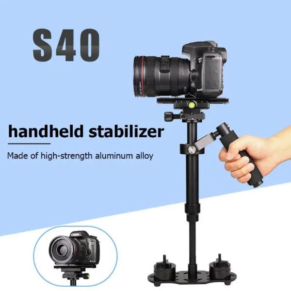 PROPORTOS ALEAYSEED S40 Estabilizador de 40 cm Photografía de aleación de aluminio Video estabilizador de mano para la videocomisión de cámara DSLR SteadyCam Steadicam