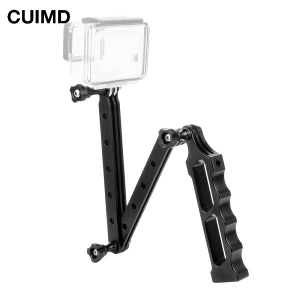 Supports CNC auto-Selfie Stick Extension de casque accessoires de montage de bras pliables pour Gopro Dji Osmo Action Xiaomi Yi Eken caméra d'action