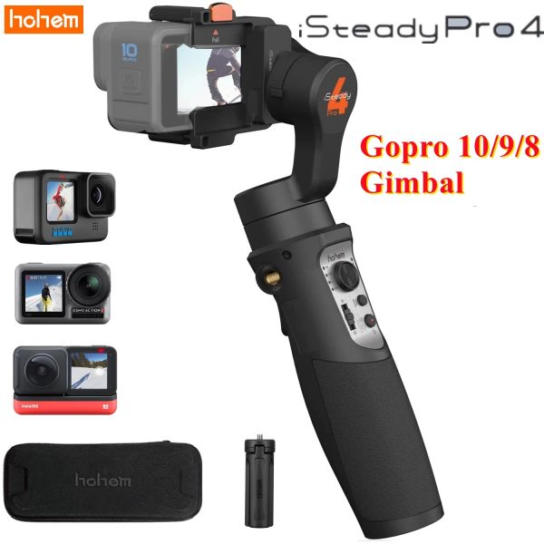 Brackets GOPRO 10 GIMBAL 3AXIS Estabilizador de la cámara de acción de mano para GoPro 10/9/8/7/6/5/4, OSMO Action, Insta360Hohem Isteady Pro 4/Pro 3