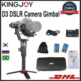 Brassets Kingjoy D3 Stabilisateur de cardan pour la caméra DSLR Handheld Gimbals 3Axis Video Mobile pour tous les modèles de reflex numérique avec servo Suivre Focus