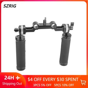 Bracets Szrig Arri Rosette Handgrips Aluminium Rubber Handhed Handhed avec double obstacle de 15 mm pour la plate-caméra DLSR