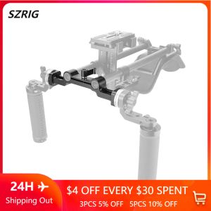 Beugels szrig dubbele 15 mm railblok met arri -rozetaansluiting voor handheld DLSR -camera schouderbevestiging rig