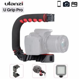 Bracets Ulanzi UGrip Pro Camera Stabilizer Video Rig Cage Triplle Cold Shoe Handheld Steadicam pour iPhone 11 GoPro 7 6 5 Canon Sony