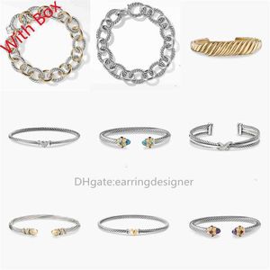 Armband Designer Armband Dy Mode Gedraaide Draad Ronde Armbanden Kabel X Goud Damesmode Sterling Sier Plated Hennep Cadeau Gratis Sieraden Verzending