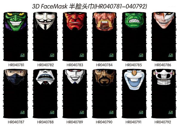 Braga Cuello Bufanda Hombre Bandana Mascarillas Anonymous Halloween Motocicleta Buff Escudo facial Pasamontañas Vendetta Máscara Gorras de ciclismo Máscaras