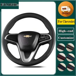 Couvercle de volant de voiture tresse pour Chevrolet Monza Cruze Crvalier Malibu Captiva Microfibre en cuir en cuir en cuir Accessoire