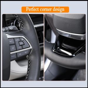 Couvercle de volant de voitures de tresse pour Hyundai Elantra Avante i30 2011-2018 Accessoires de voiture en cuir microfibre Enveloppe de direction