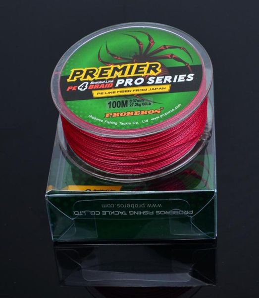 Ligne de pêche tresse Premier Pro Series 4 Spectra Spectra Ocean Rock Lignes 100m Fibre PE du Japon 18LB100LB5961625