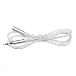 Braid frosted aux kabel hoofdtelefoon verlengkabel 3.5mm jack mannelijke naar vrouw voor computer audiokabel 3.5mm hoofdtelefoon extender koord