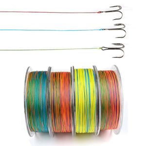 Vlechtlijn 100m nylon 4 strengen gevlochten draad vissen zee 5 kleur sterke draad bulk spool tackle accessoires