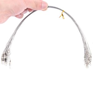 Gevlochten Lijn 20Pcslot Staaldraad Leider Met Vissen Accessoire Zilver Kleur Leadcore Leash 15CM 20CM 30CM 230614