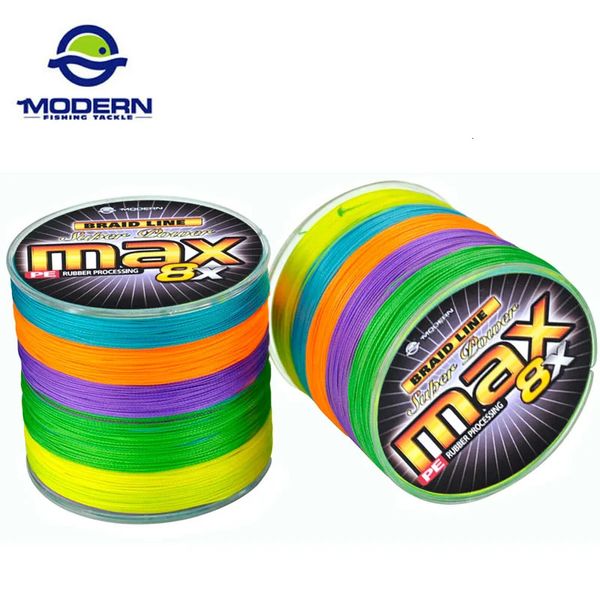 Ligne de tresse 300M Ligne de pêche tressée moderne série MAX8X multicolore 10M 1 couleur Mulifilament japon PE corde de pêche 8 brins fils tressés 231012