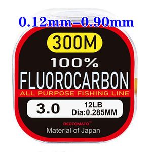 Gevlochten Lijn 300M100M 100% Fluorocarbon Vissen Transparante Koolstofvezel Leider Big Size Materiaal Uit Japan Voor Karper 230606