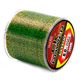 Ligne de tresse 500m fluorocarbone Invisible tacheté pêche bionique monofilament poisson moucheté carpe fil de Nylon